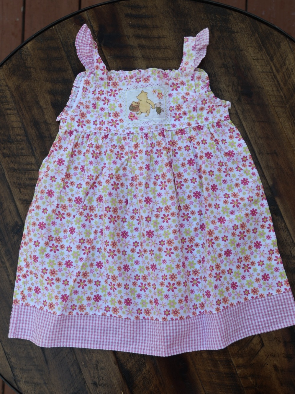 Disney Classic Pooh Toddler Dress 24M Pink Floral Winnie the Pooh Piglet